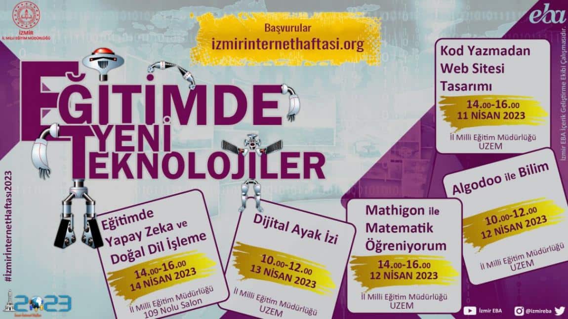 10-14 Nisan 2023 Tarihlerinde İzmir internet Haftası Etkinlikleri Gerçekleştirilecek